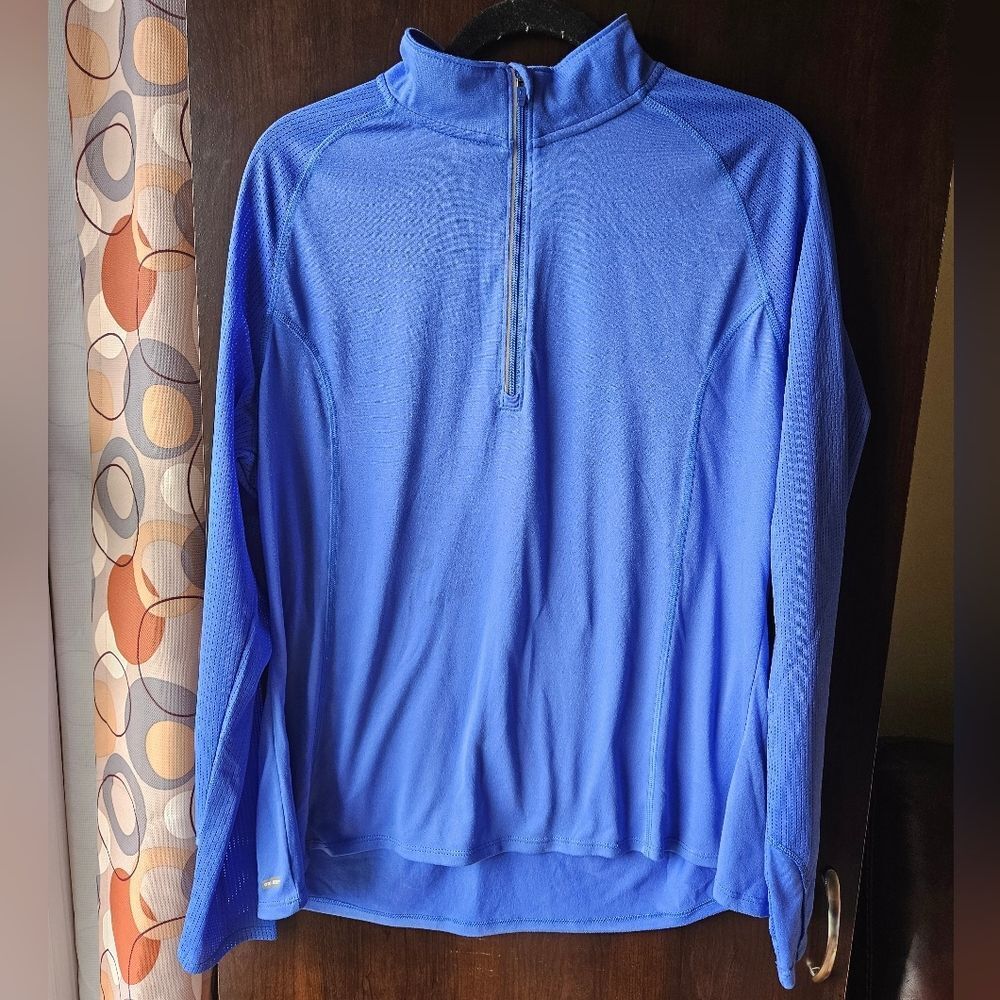Danskin Blue Quarter-Zip Pullover Size XXL